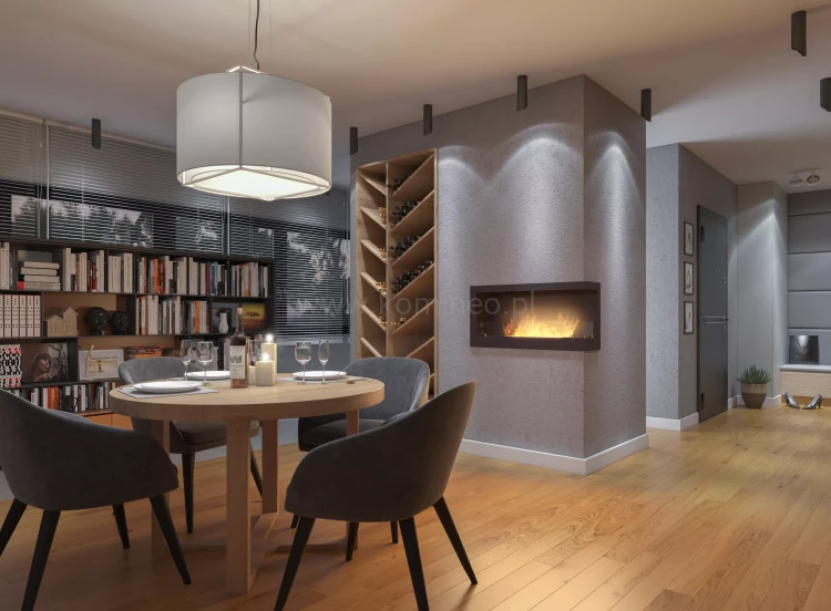 SIMPLE fire CORNER 900 prawy Biokominek do zabudowy narożny aranżacja