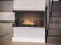 SIMPLE fire CORNER 900 lewy Biokominek do zabudowy narożny aranżacja