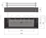 Biokominek SIMPLE fire FIREBOX 600 schemat