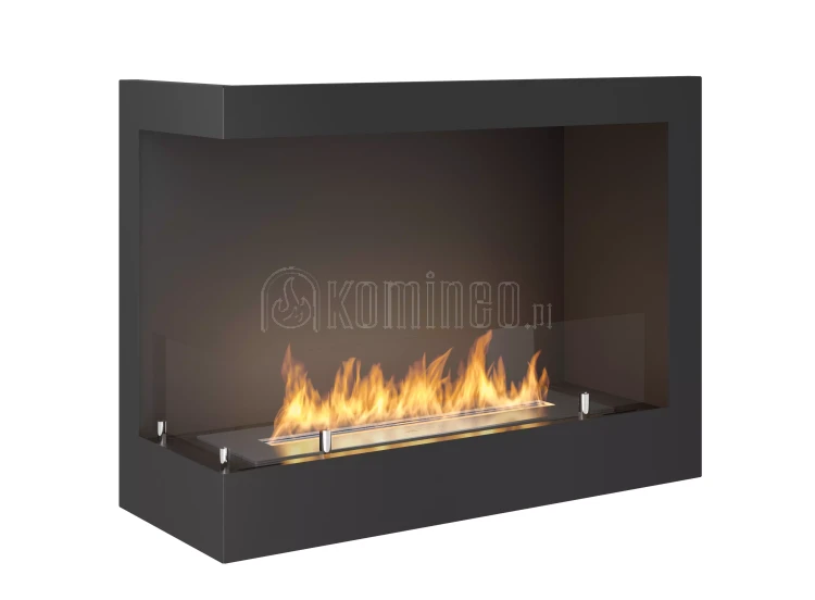 SIMPLE fire CORNER 600 lewy Biokominek do zabudowy narożny aranżacja