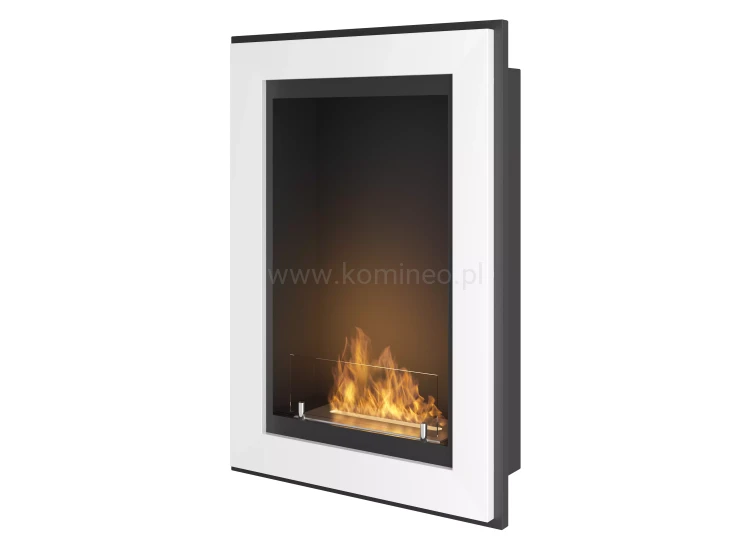 Biokominek SIMPLE fire FRAME 550 biały z szybą