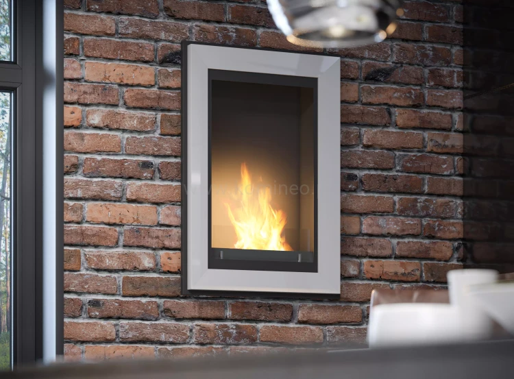 Biokominek SIMPLE fire FRAME 550 biały, aranżacja