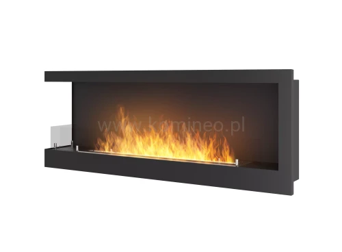 SIMPLE fire CORNER 1200 lewy Biokominek do zabudowy narożny z szybami