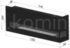 SIMPLE fire CORNER 1200 prawy Biokominek do zabudowy narożny schemat