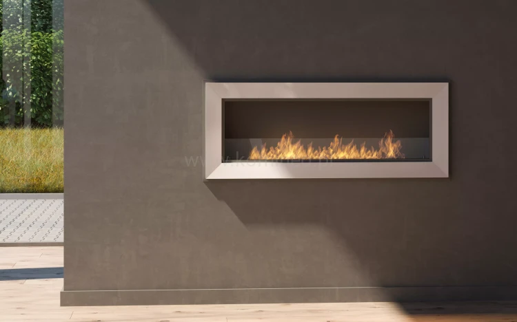 Biokominek SIMPLE fire FRAME 1200 biały, aranżacja