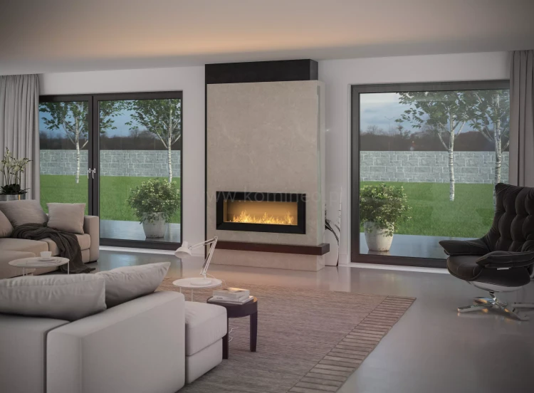 Biokominek SIMPLE fire FRAME 1200 czarny, aranżacja