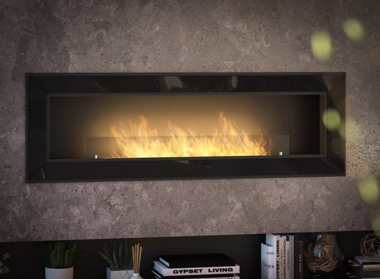 Biokominek SIMPLE fire FRAME 1500 czarny, aranżacja