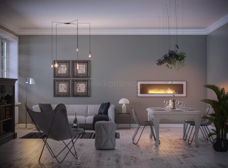 Biokominek SIMPLE fire FRAME 1500 aranżacja