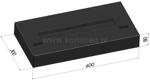 Biokominek SIMPLE fire SIMPLEBOX 600 schemat