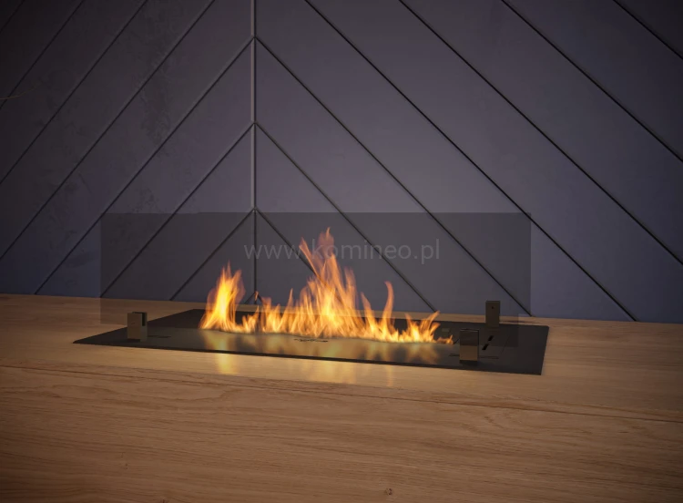 Biokominek do zabudowy INFIRE INSERT BLACK 600 aranzacja