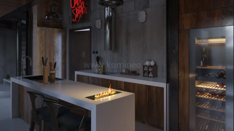 Biopalenisko INFIRE PALNIK BLACK BURNER 500 aranżacja