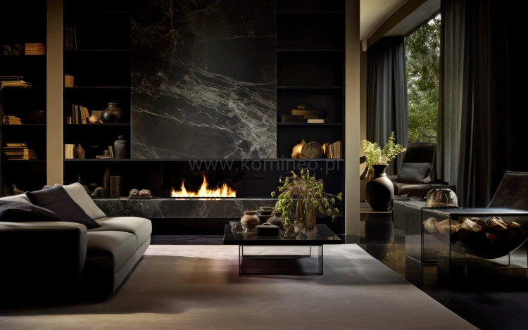 Biopalenisko INFIRE PALNIK BLACK BURNER 1000 aranżacja