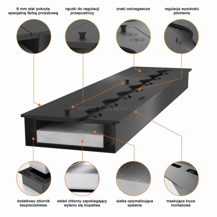 Palnik  Infire BLACK BURNER - cechy