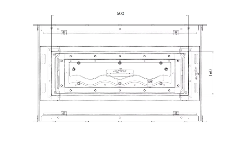 Biokominek do zabudowy INFIRE 2 SIDE 1000 SLIM LINE vis a vis pionowy palnik