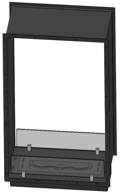 Biokominek do zabudowy INFIRE 2 SIDE 1000 SLIM LINE vis a vis pionowy