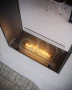 Biokominek do zabudowy INFIRE 2 SIDE 1600 SLIM LINE vis a vis pionowy aranżacja