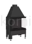 HAJDUK VOLCANO 2PT-S prawy Wkład kominkowy narożny ciemna ceramika