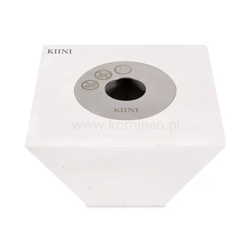 Biokominek betonowy KIINI ZEGE biały