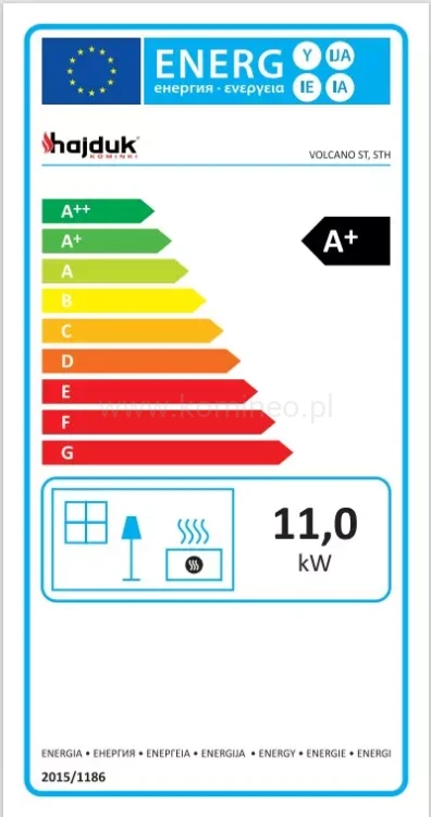 Etykieta energetyczna Volcano ST ST
