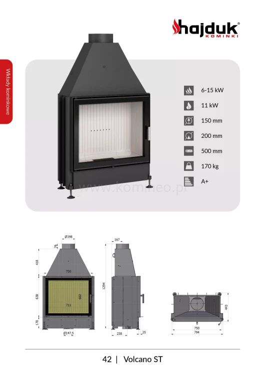HAJDUK VOLCANO ST karta techniczna