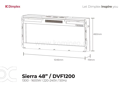 DIMPLEX SIERRA 48 Kominek elektryczny schemat