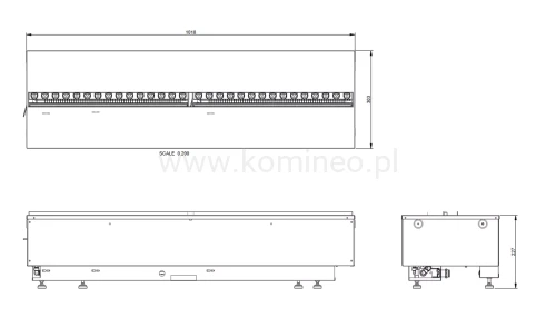 DIMPLEX Kaseta 1000 Projects Multi Colour 3D Optimyst schemat