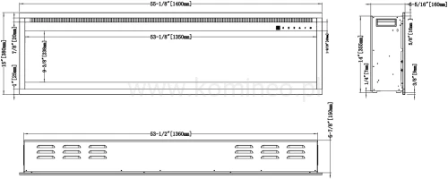 Kominek elektryczny AFLAMO ROYAL PRO 140 schemat