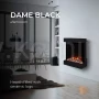 Kominek elektryczny trójstronny AFLAMO DAME BLACK aranżacja