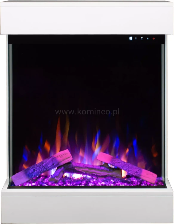 Kominek elektryczny trójstronny AFLAMO DAME WHITE