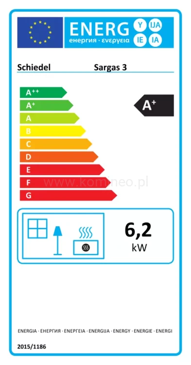 Etykieta energetyczna SCHIEDEL SARGAS 3