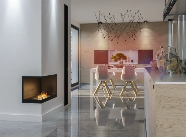 INFIRE INSIDE L800 Vers2 lewy Biokominek do zabudowy narożny