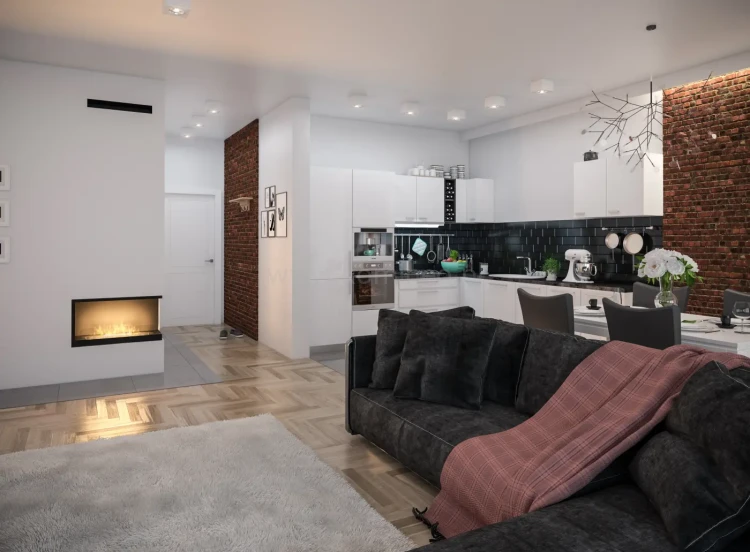 INFIRE INSIDE P800 Vers2 prawy Biokominek do zabudowy narożny