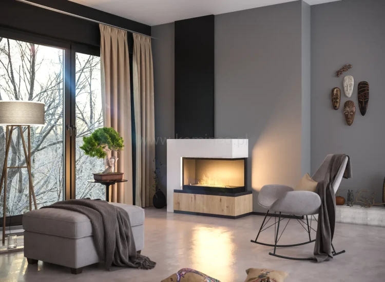 INFIRE INSIDE P800 Vers2 prawy Biokominek do zabudowy narożny