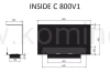 INFIRE INSIDE C800 Vers1 Biokominek do zabudowy trójstronny - schemat