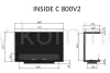 INFIRE INSIDE C800 Vers2 Biokominek do zabudowy trójstronny - schemat