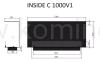 INFIRE INSIDE C1000 Vers1 Biokominek do zabudowy trójstronny - schemat