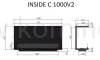 INFIRE INSIDE C1000 Vers2 Biokominek do zabudowy trójstronny - schemat
