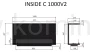 INFIRE INSIDE C1000 Vers2 Biokominek do zabudowy trójstronny - schemat