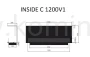 INFIRE INSIDE C1200 Vers1 Biokominek do zabudowy trójstronny - schemat