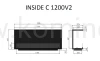INFIRE INSIDE C1200 Vers2 Biokominek do zabudowy trójstronny - schemat