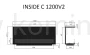 INFIRE INSIDE C1200 Vers2 Biokominek do zabudowy trójstronny - schemat