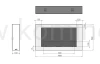 Biokominek INFIRE MURALL 1000 BIAŁY - schemat