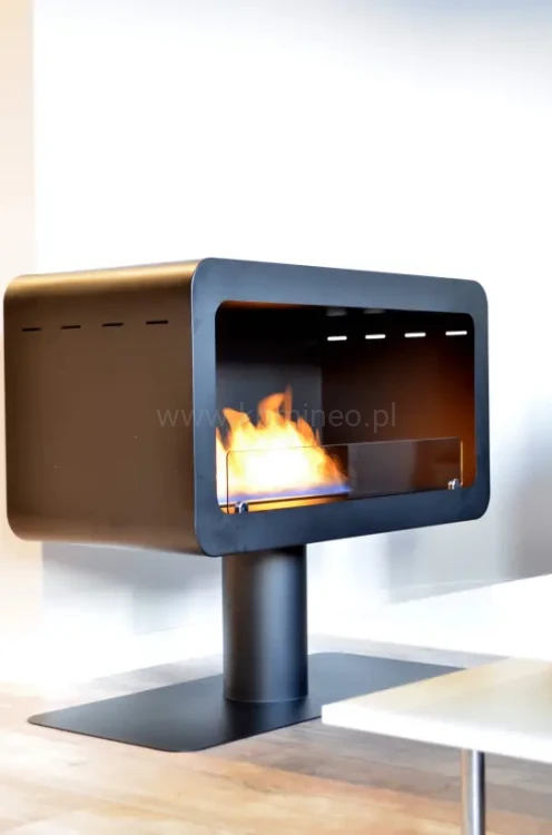 Biokominek INFIRE INECCO CZARNY aranżacja