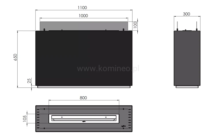 Biokominek wolnostojący INFIRE INCUBE