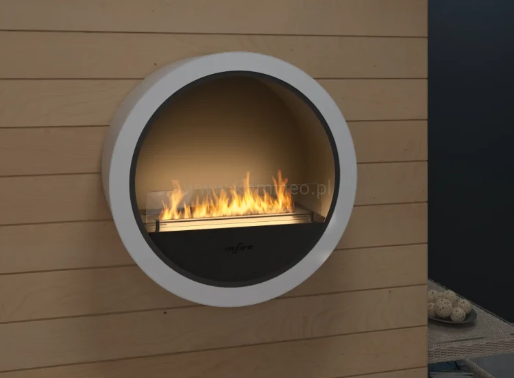 Biokominek INFIRE INCYRCLE WALL aranżacja