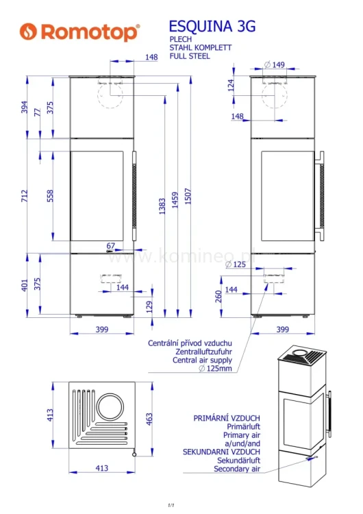Schemat ROMOTOP ESQUINA 3 G metal