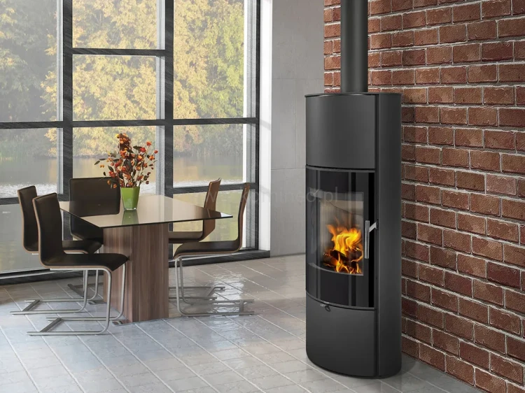 Piec kominkowy ROMOTOP LAREDO H metal - aranżacja