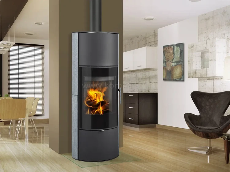 Piec kominkowy ROMOTOP LAREDO H kamień -  aranżacja