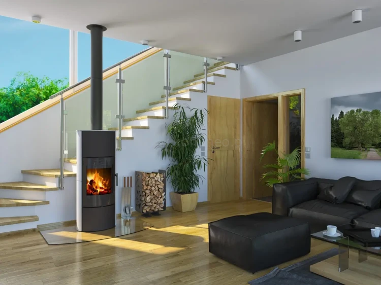 Piec kominkowy ROMOTOP LAREDO H ceramika - aranżacja