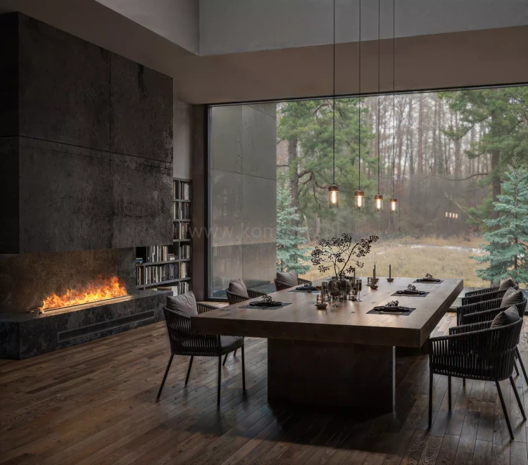 INFIRE INSERT INVAPO 2200 Kominek elektryczny 3D do zabudowy - aranżacja